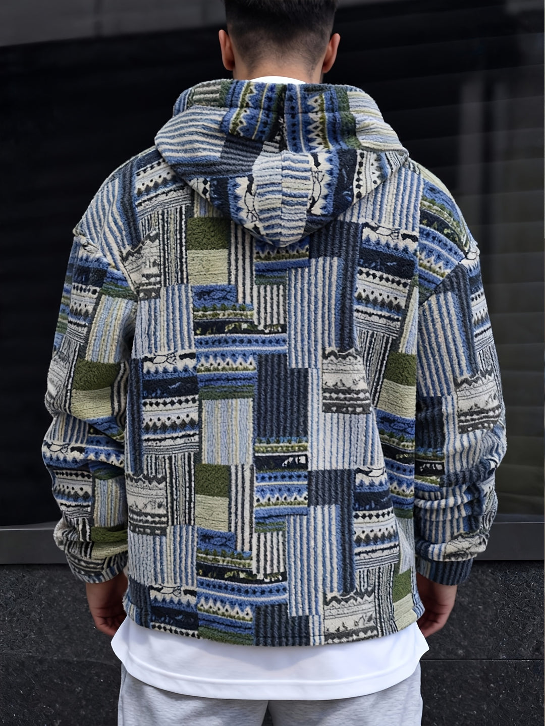 Desmond | Cosy Patterned Half-Zip Pullover