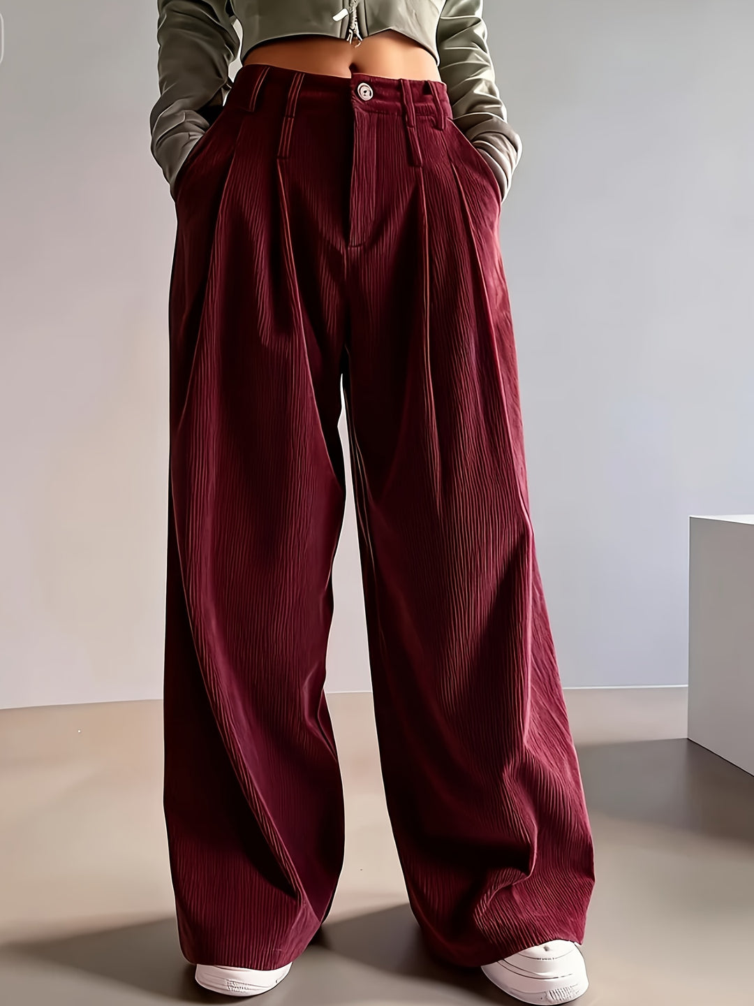 Patricia | Wide-Leg Pleated Trousers