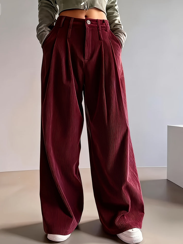 Patricia | Wide-Leg Pleated Trousers
