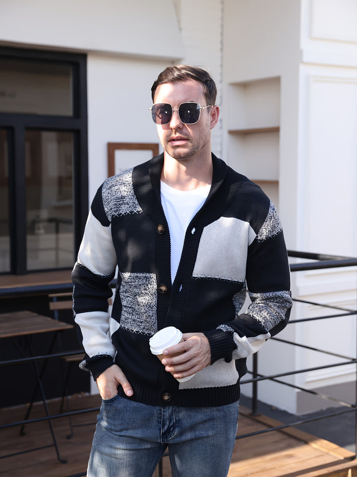 Callahan | Colour-Blocked Button-Up Cardigan