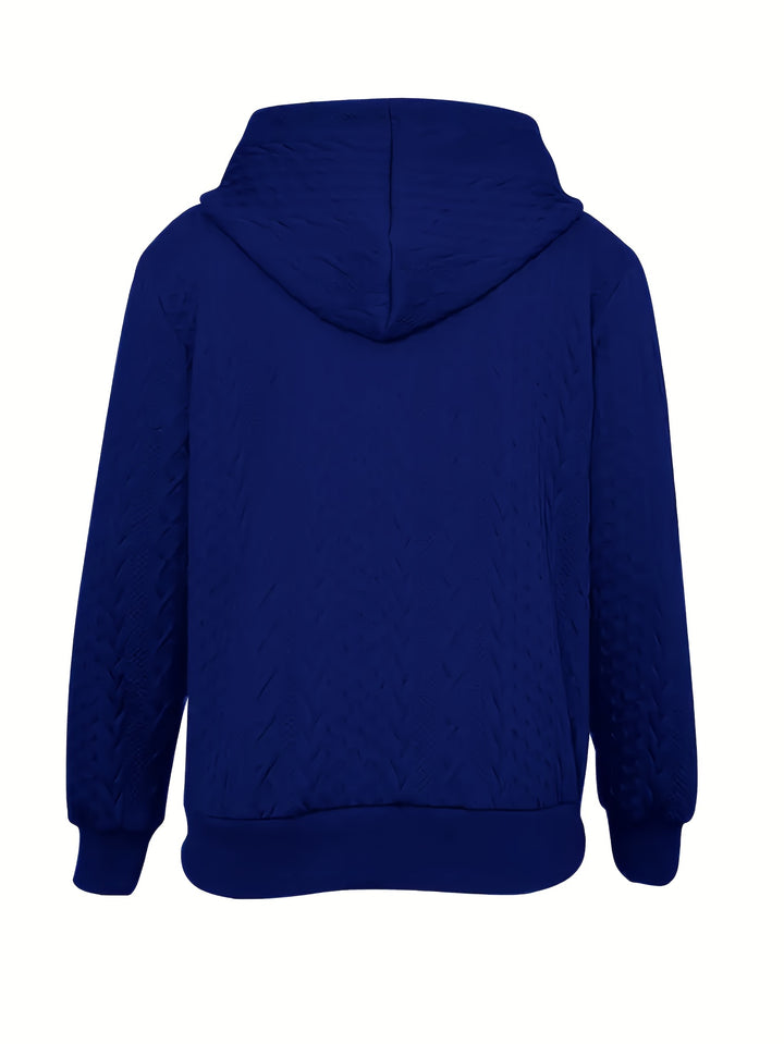 Pearl | Textured Zip-Up Hoodie