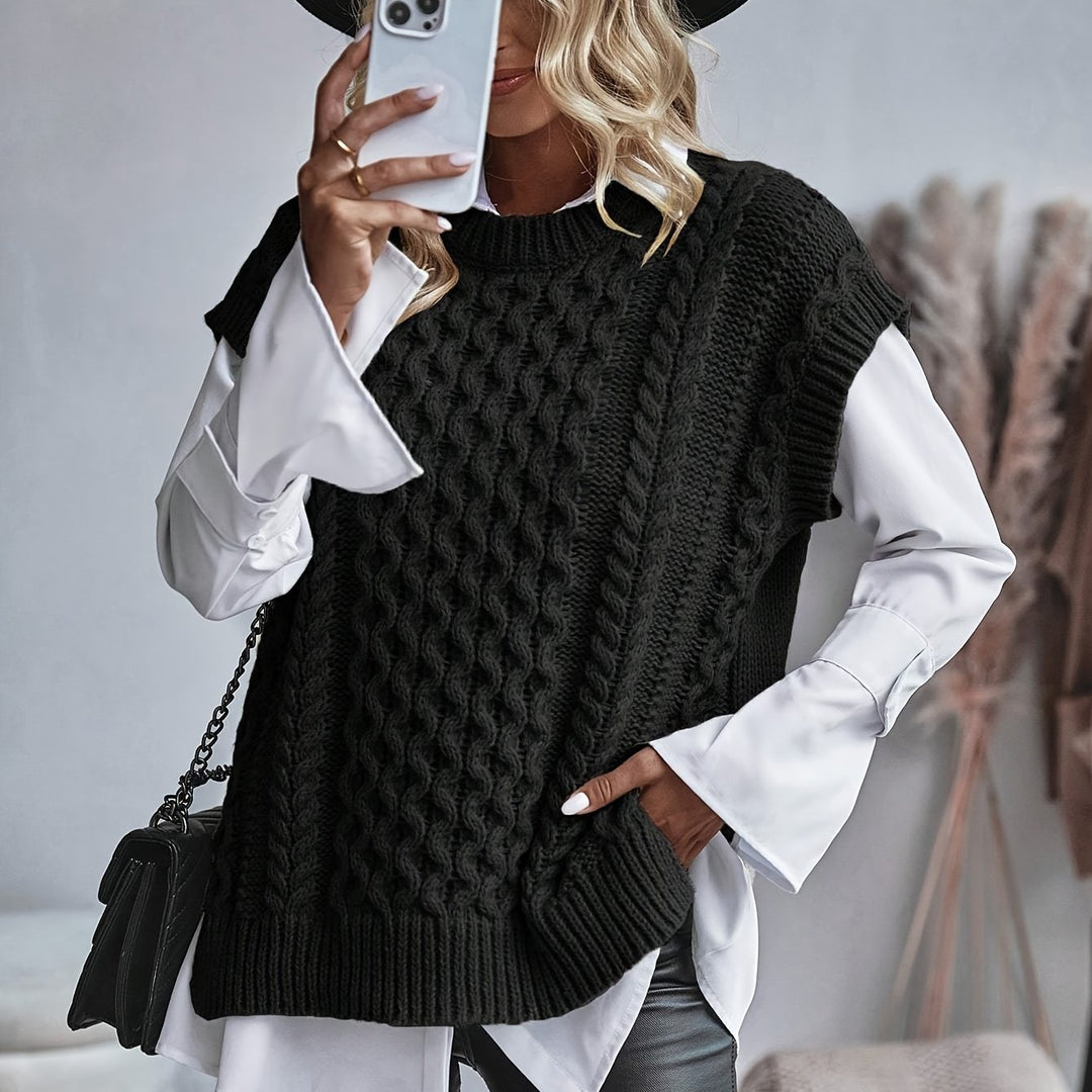 Colette | Cable-Knit Sleeveless Vest