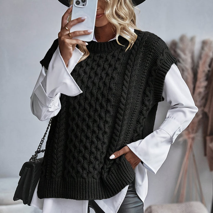 Colette | Cable-Knit Sleeveless Vest