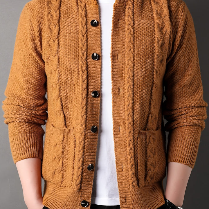 Percival | Textured Button-Front Cardigan