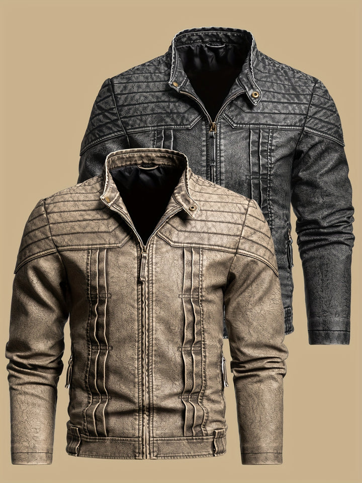 Hartley | Distressed Vintage Biker Jacket