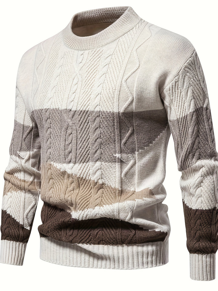 Ellis | Textured Colour-Block Sweater