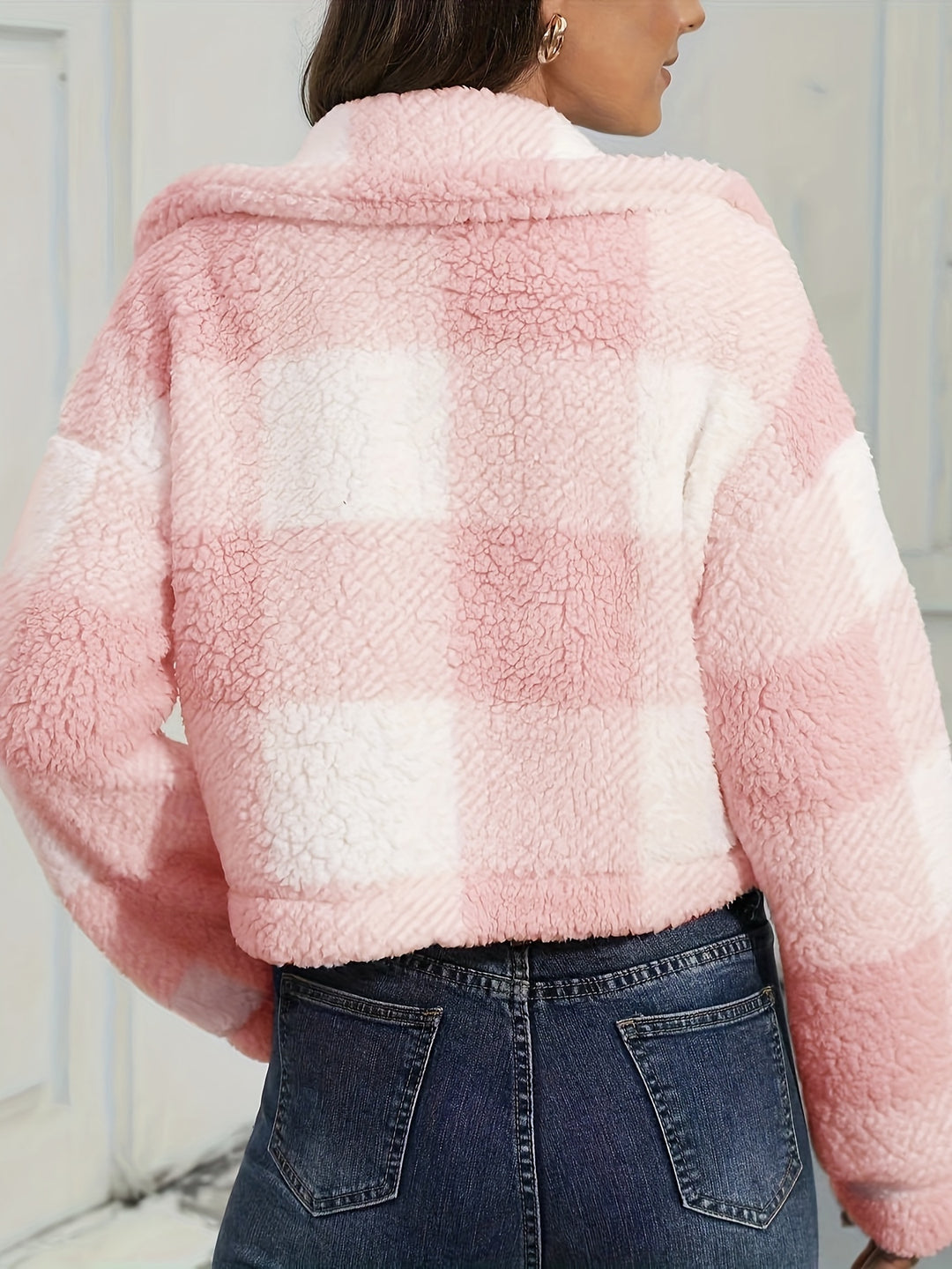 Rosalyn | Cropped Check Jacket
