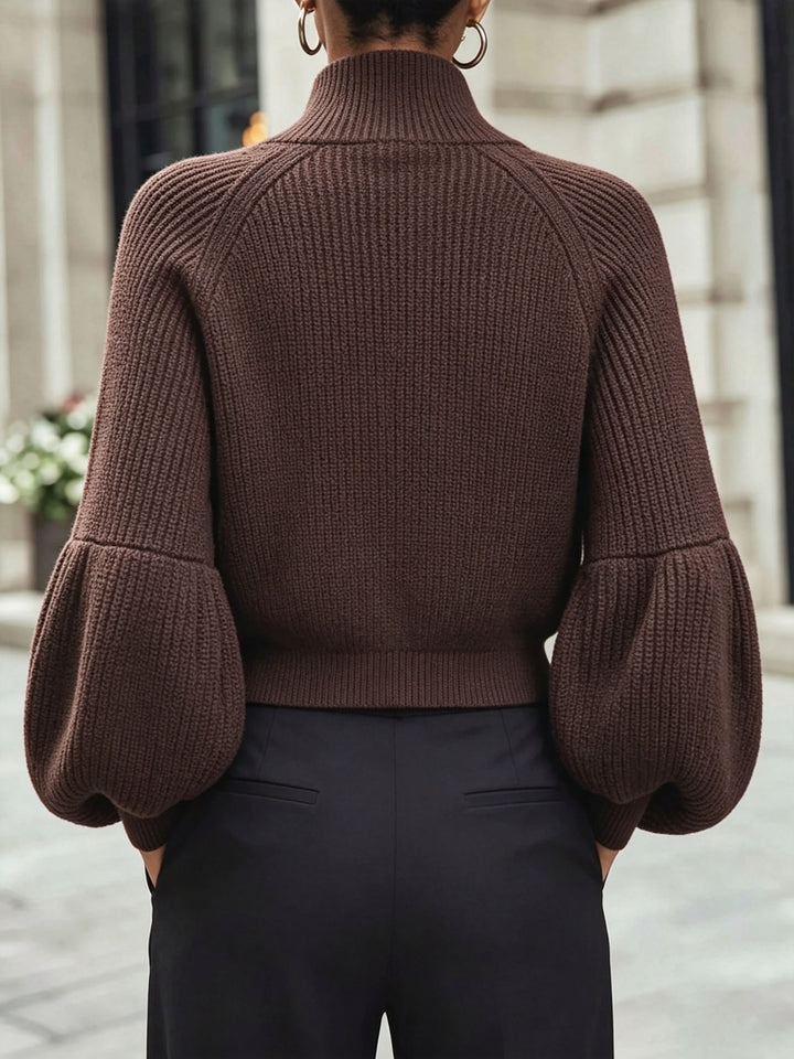 Anthea | Cropped Zip-Up Cardigan