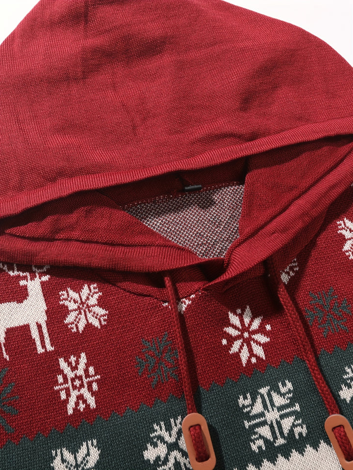 Nicholas | Christmas Reindeer Hooded Jumper