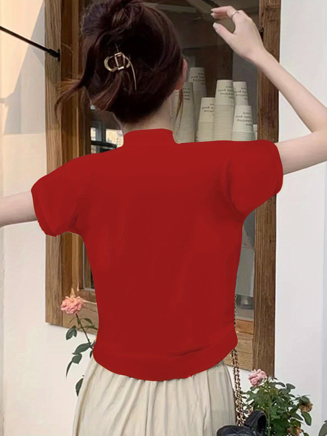 Camryn | Refined Half-Turtleneck Top