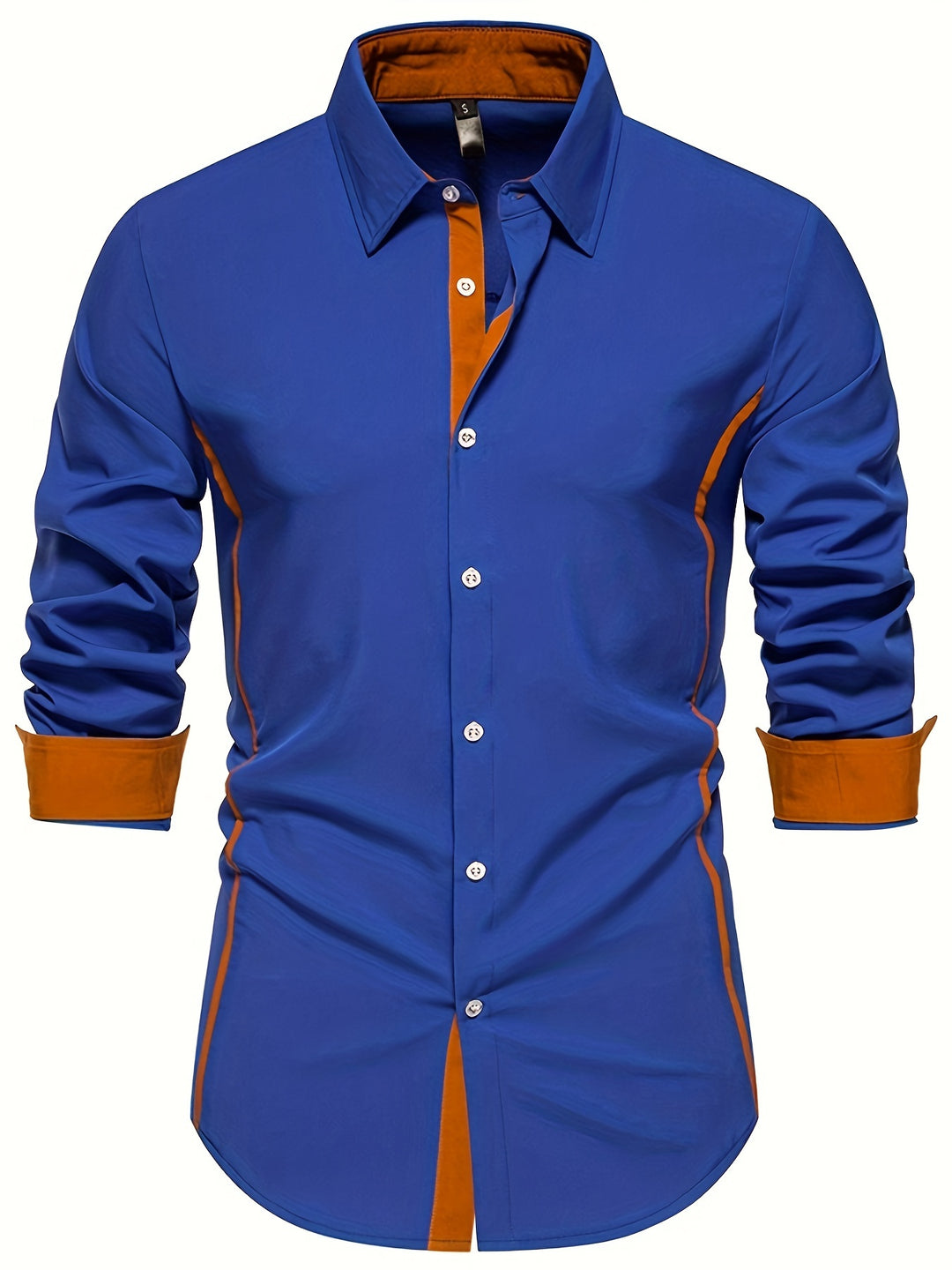 Dorian | Contrast-Trim Long Sleeve Shirt