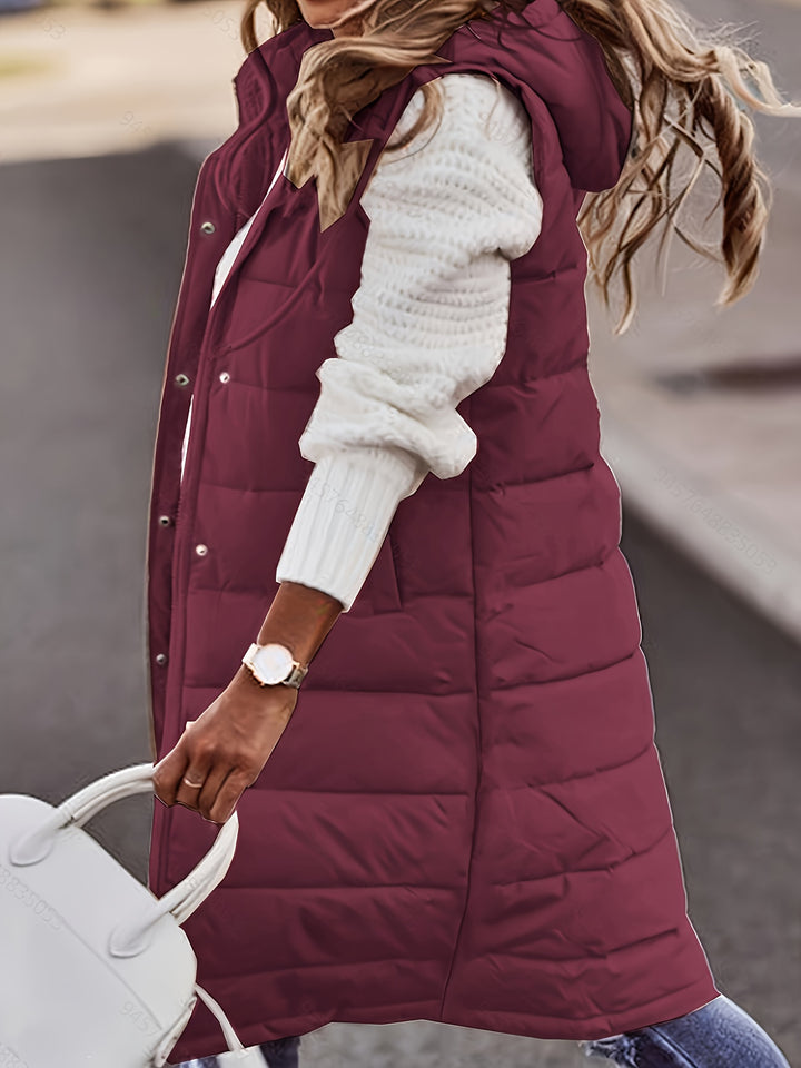 Flora | Longline Hooded Padded Gilet