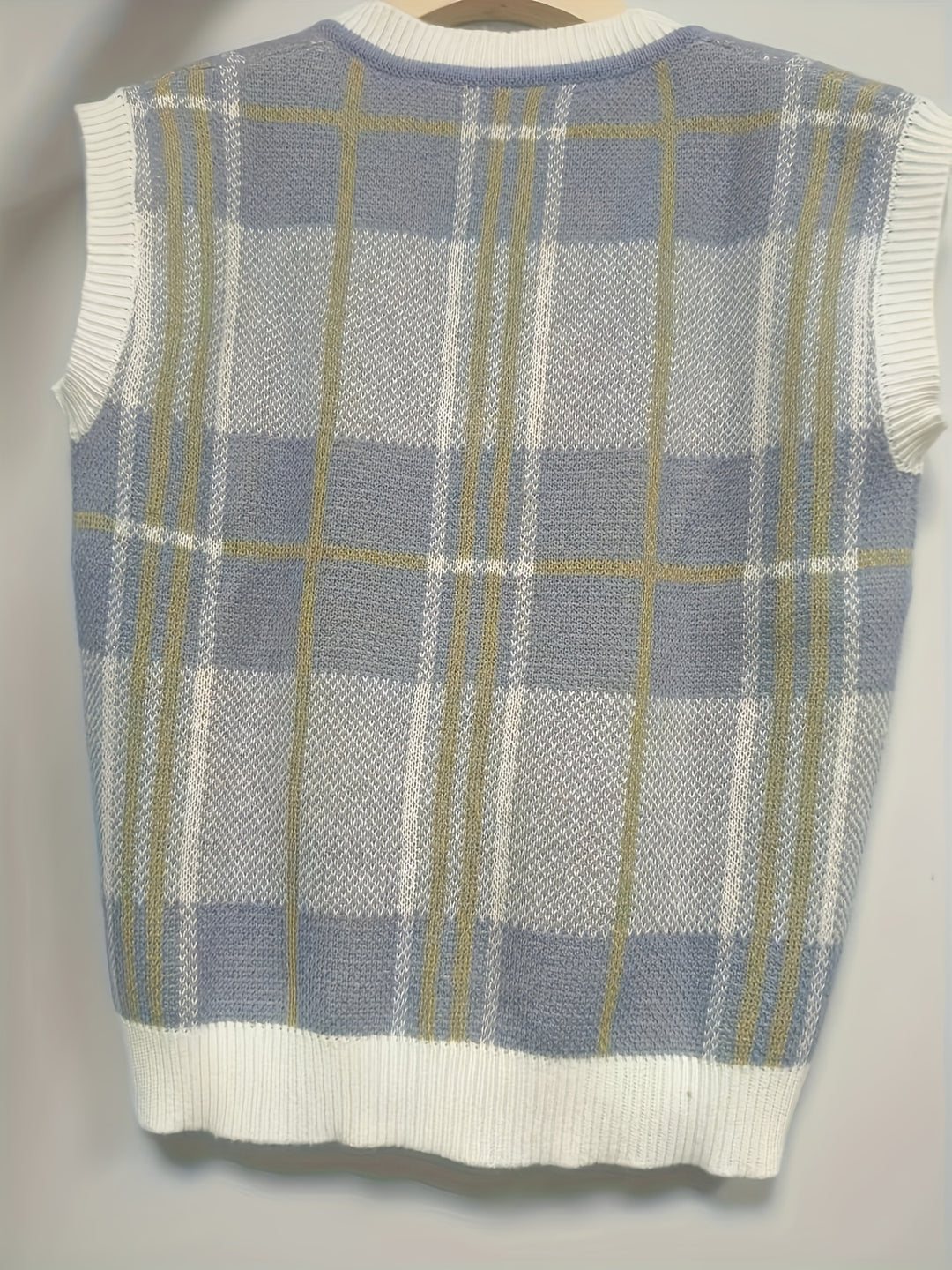 Diana | Argyle V-Neck Sweater Vest