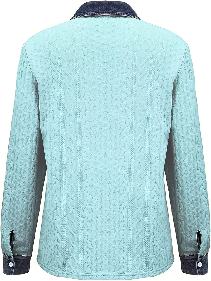 Melanie | Textured Contrast Cardigan