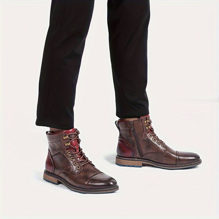Wallace | Cap-Toe Lace-Up Boots
