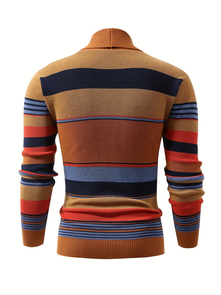 Rupert | Striped Shawl-Collar Cardigan