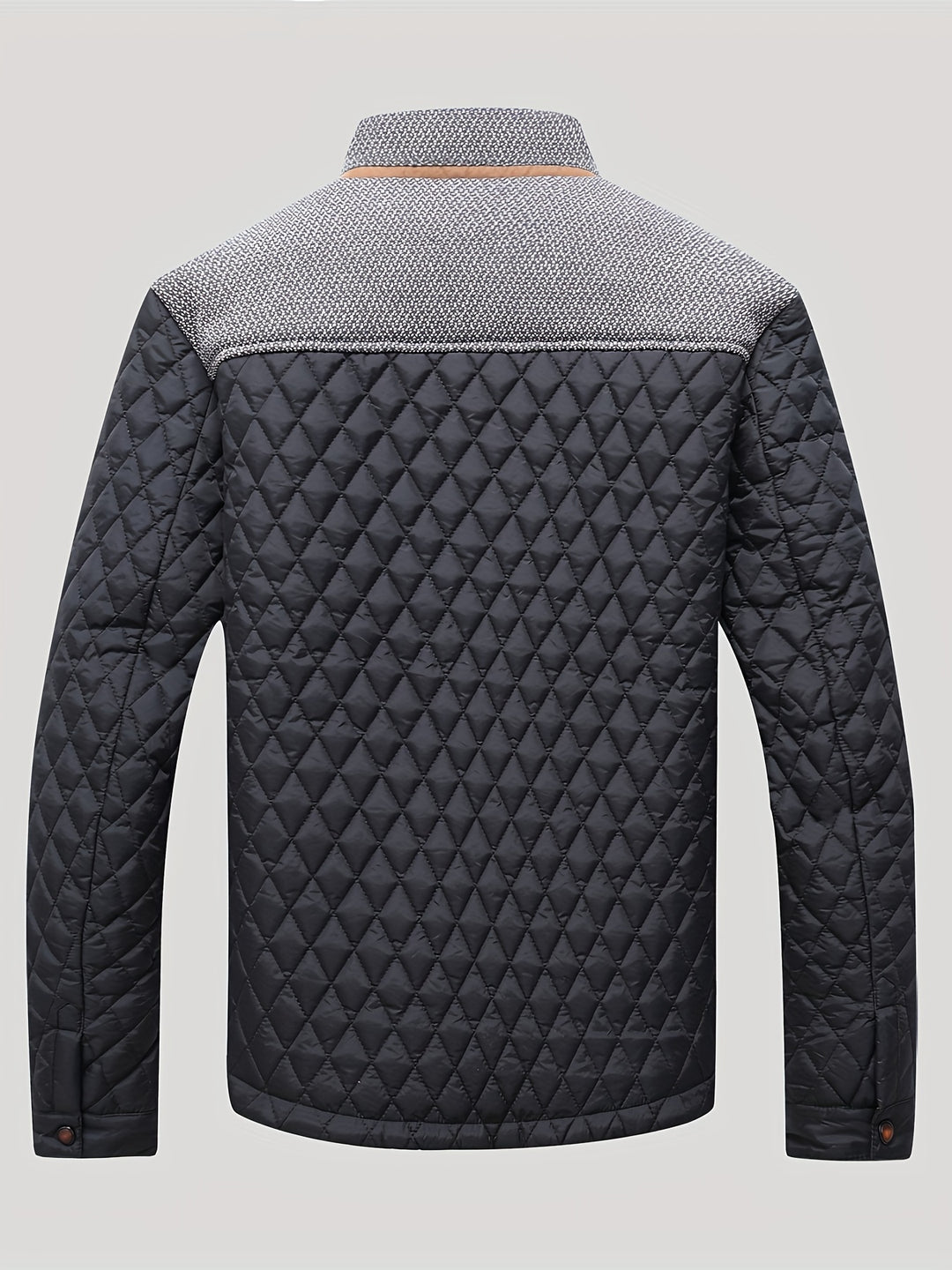 Nigel | Textured Quilted Stand-Collar Jacket