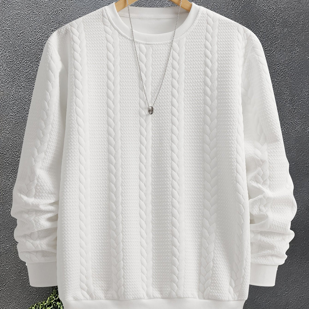 Maddox | Textured Crew Neck Sweatshirt