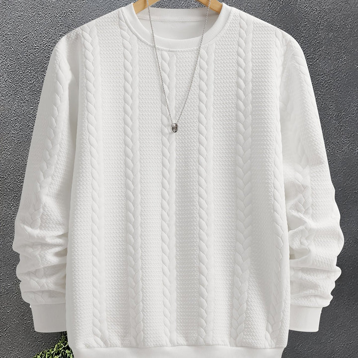 Maddox | Textured Crew Neck Sweatshirt