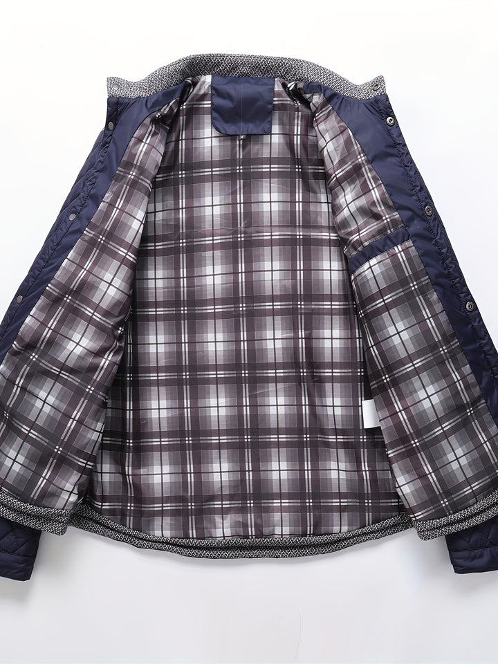 Nigel | Textured Quilted Stand-Collar Jacket