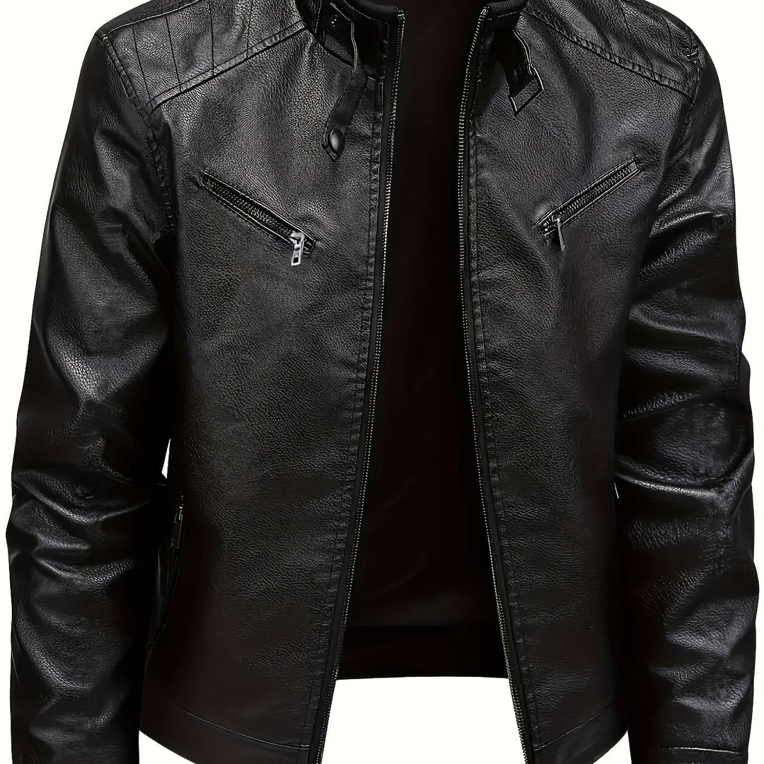 Damon | Classic Stand-Collar Moto Jacket