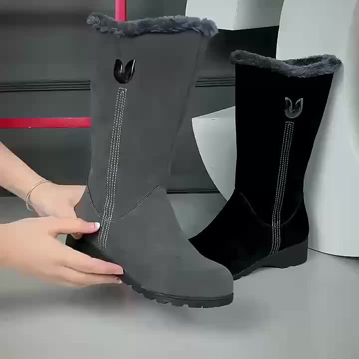 Annalise | Fur-Trimmed Mid-Calf Boots