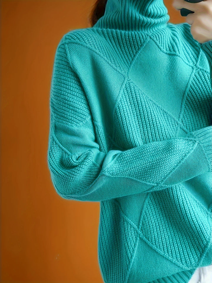 Freya | Textured Turtleneck Sweater