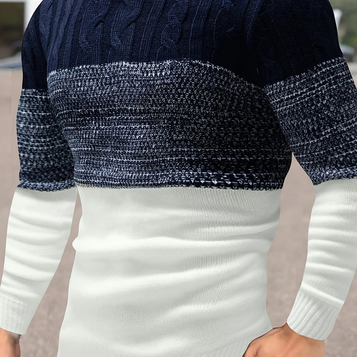 Thatcher | Colour-Block Crew Neck Jumper