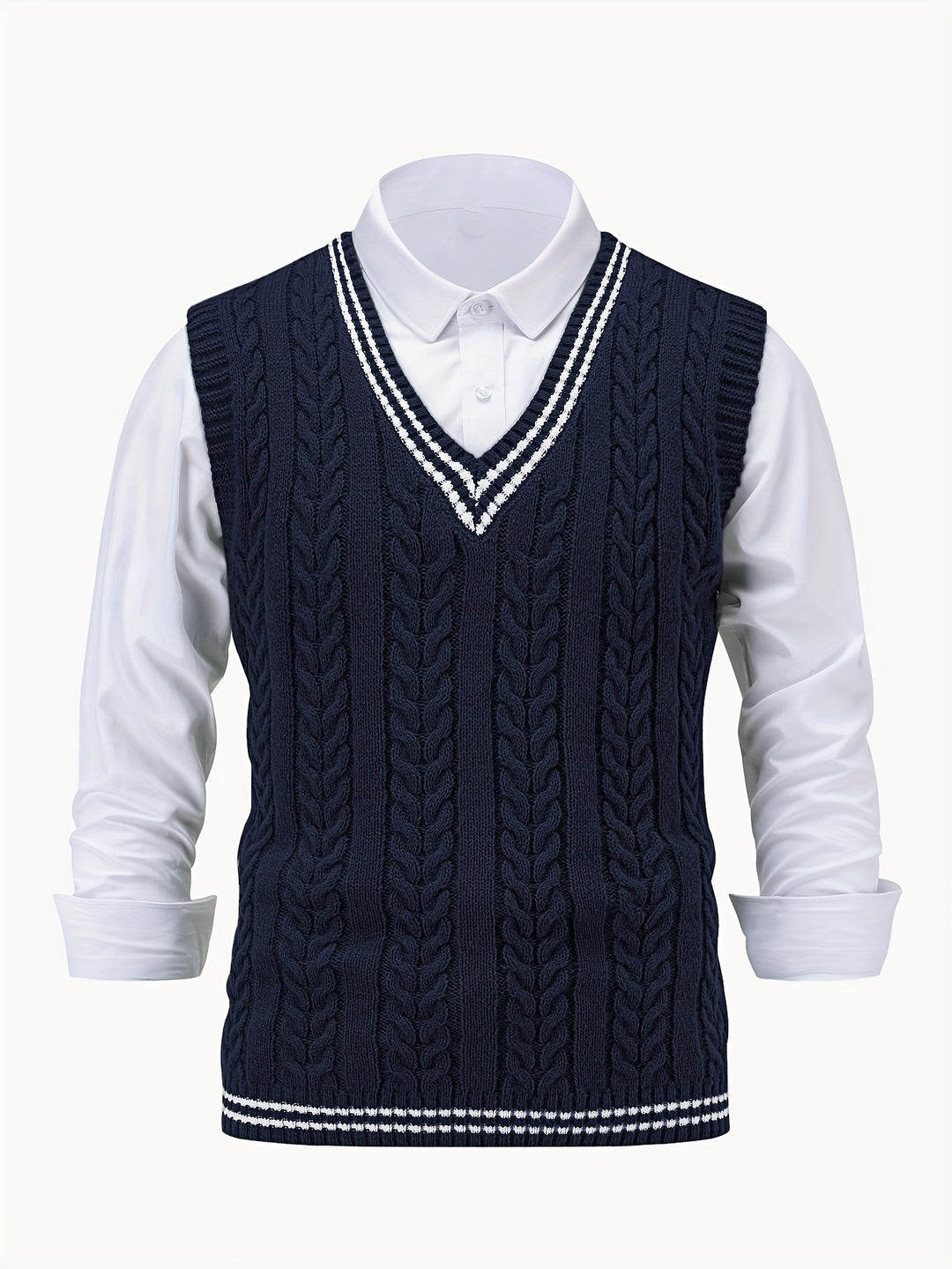 Lionel | Classic Cable-Knit Sweater Vest