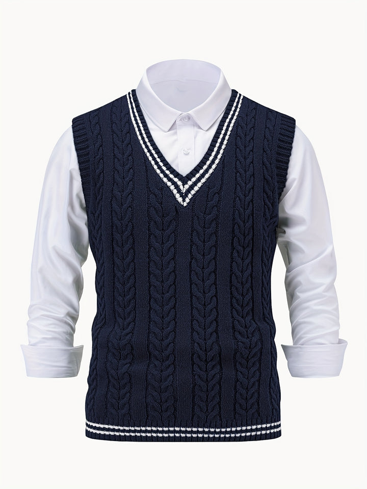 Lionel | Classic Cable-Knit Sweater Vest