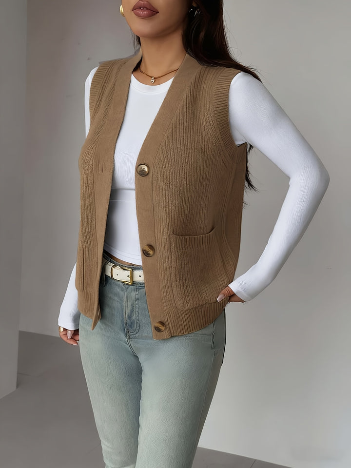 Miranda | Button-Front Knit Vest