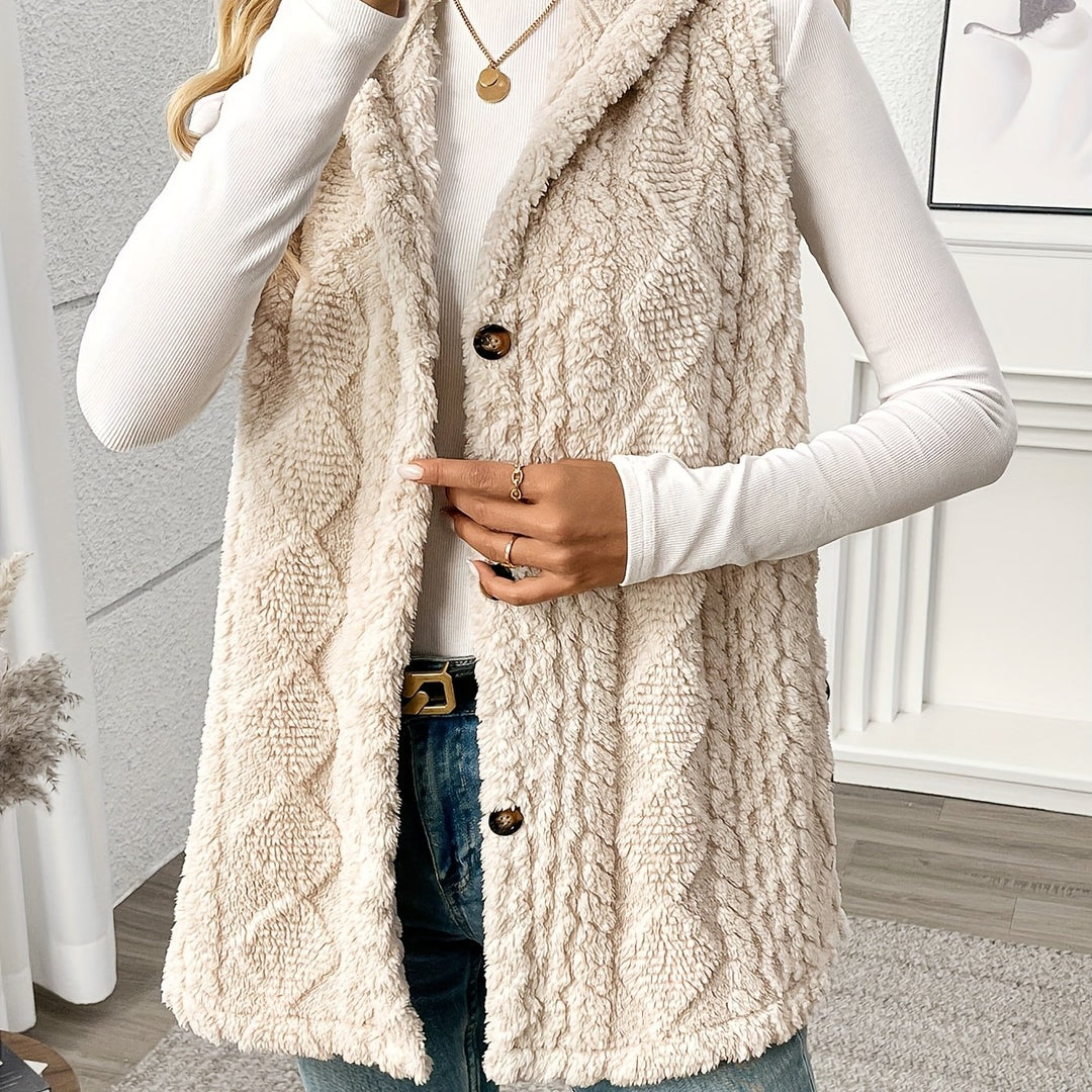 Coralie | Textured Hooded Gilet