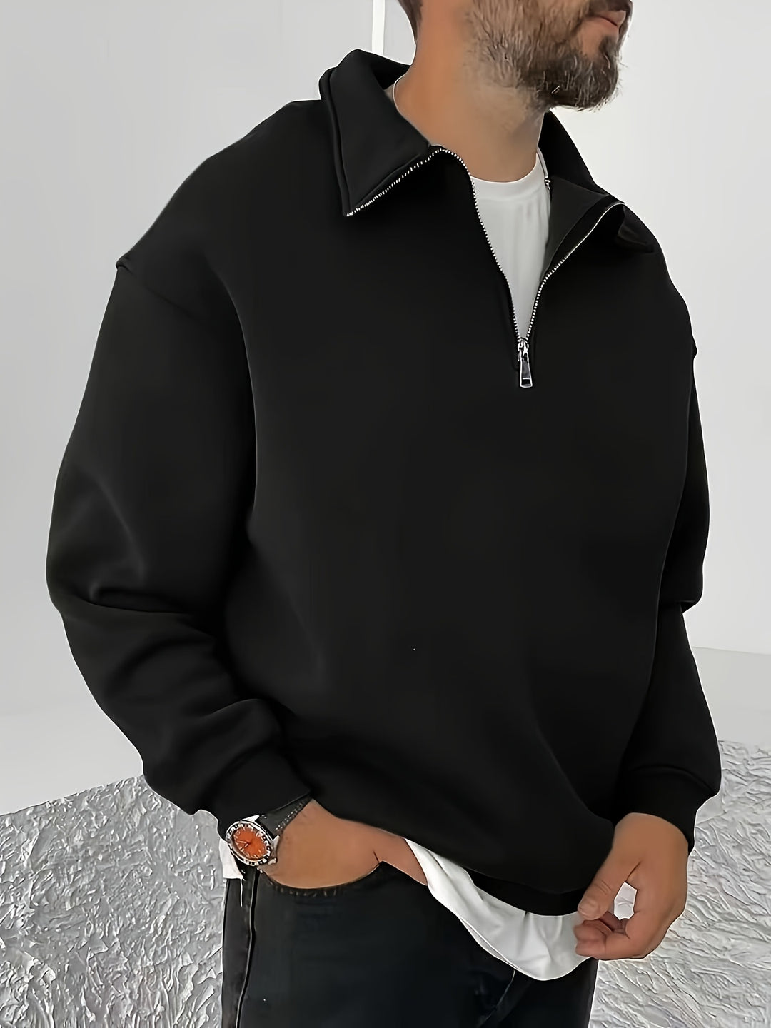 Gideon | Collared Half-Zip Sweatshirt