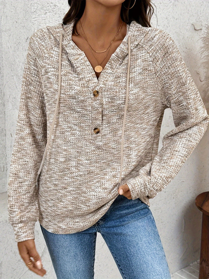 Winona | Button-Neck Hooded Sweatshirt