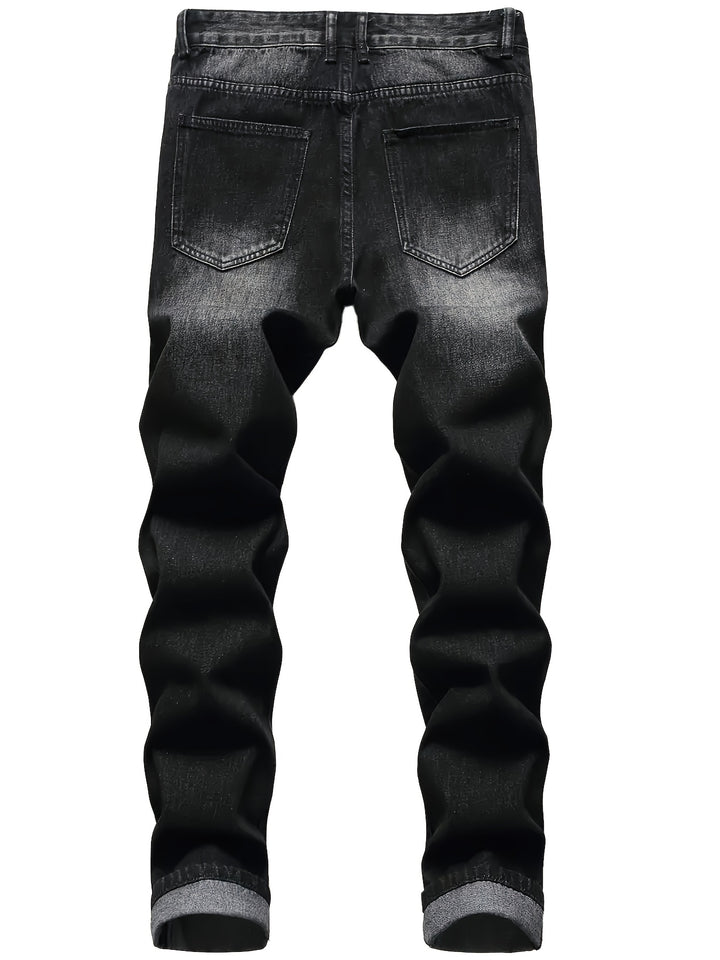 Kingsley | Rugged Distressed Straight Jeans