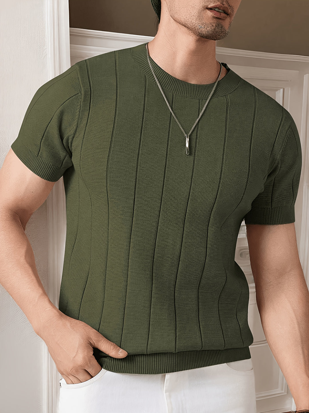 Julius | Ribbed Short-Sleeve Knit Top