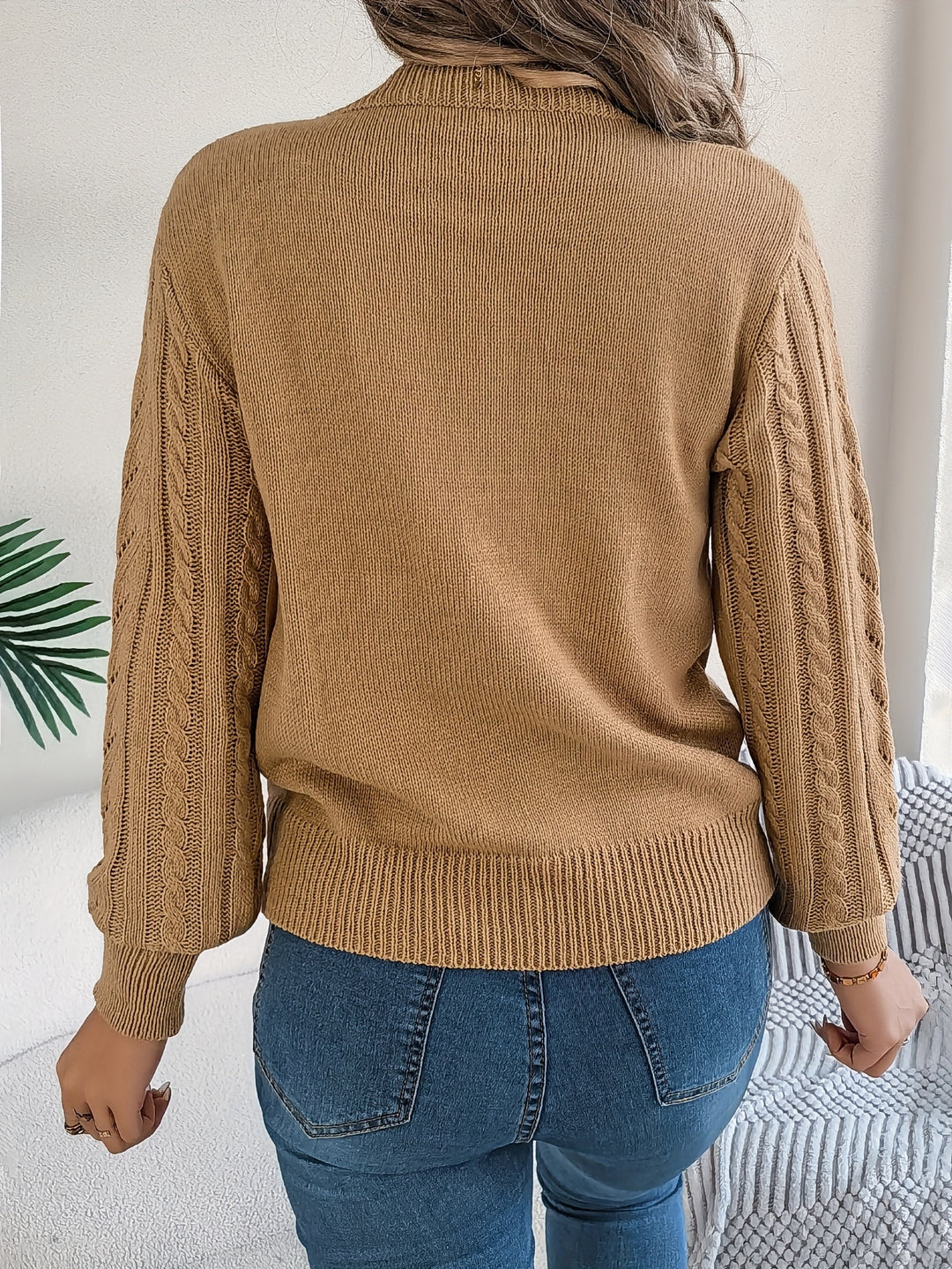 Heather | Textured Cable-Knit Jumper