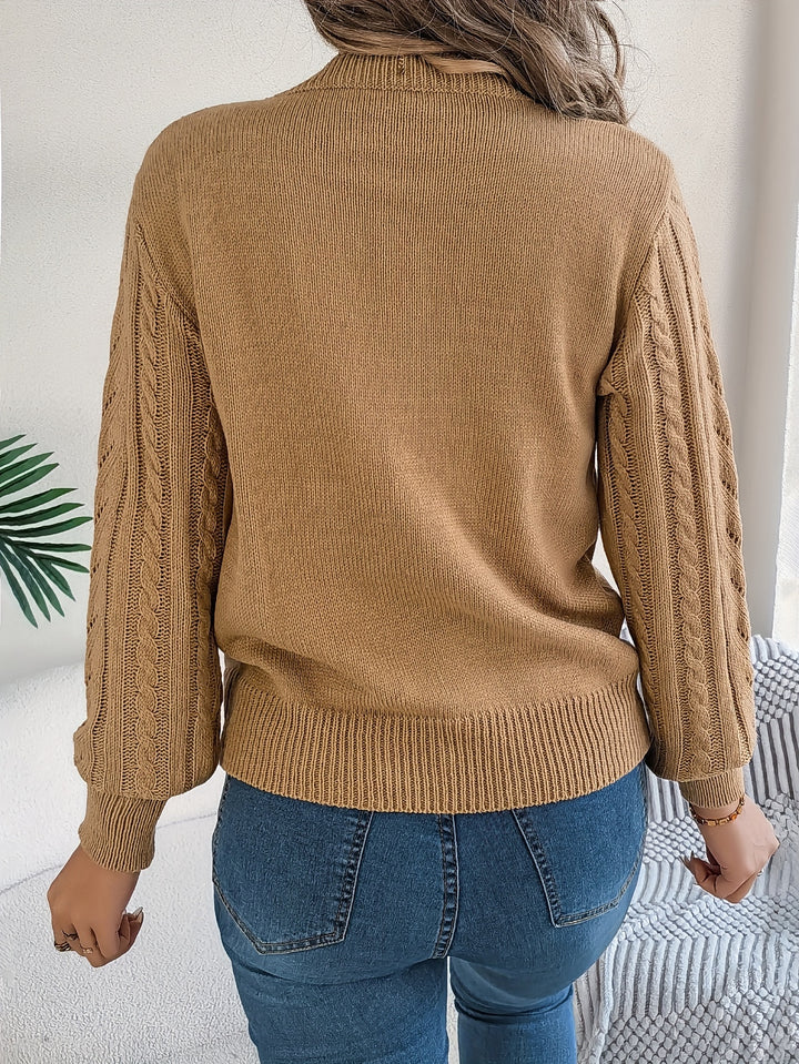 Heather | Textured Cable-Knit Jumper