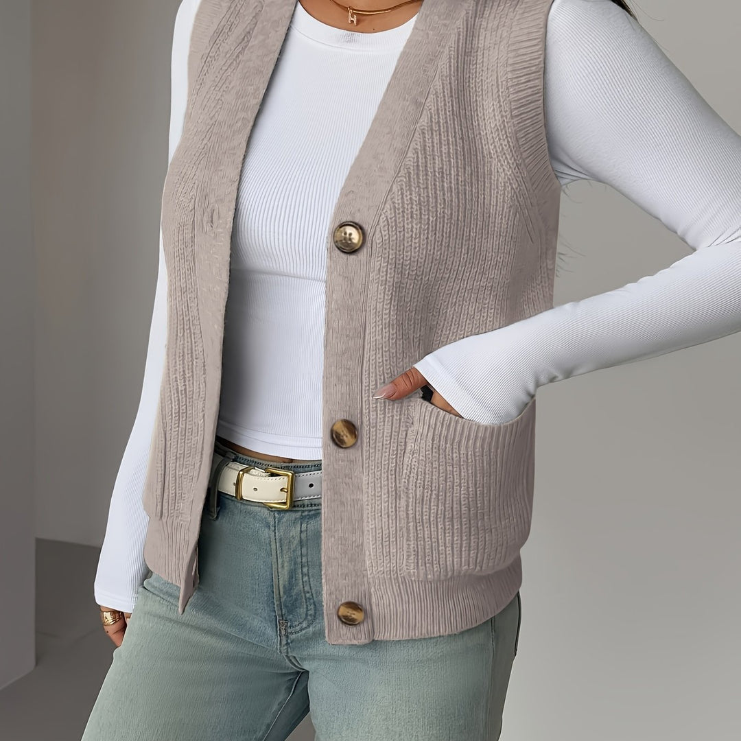 Miranda | Button-Front Knit Vest