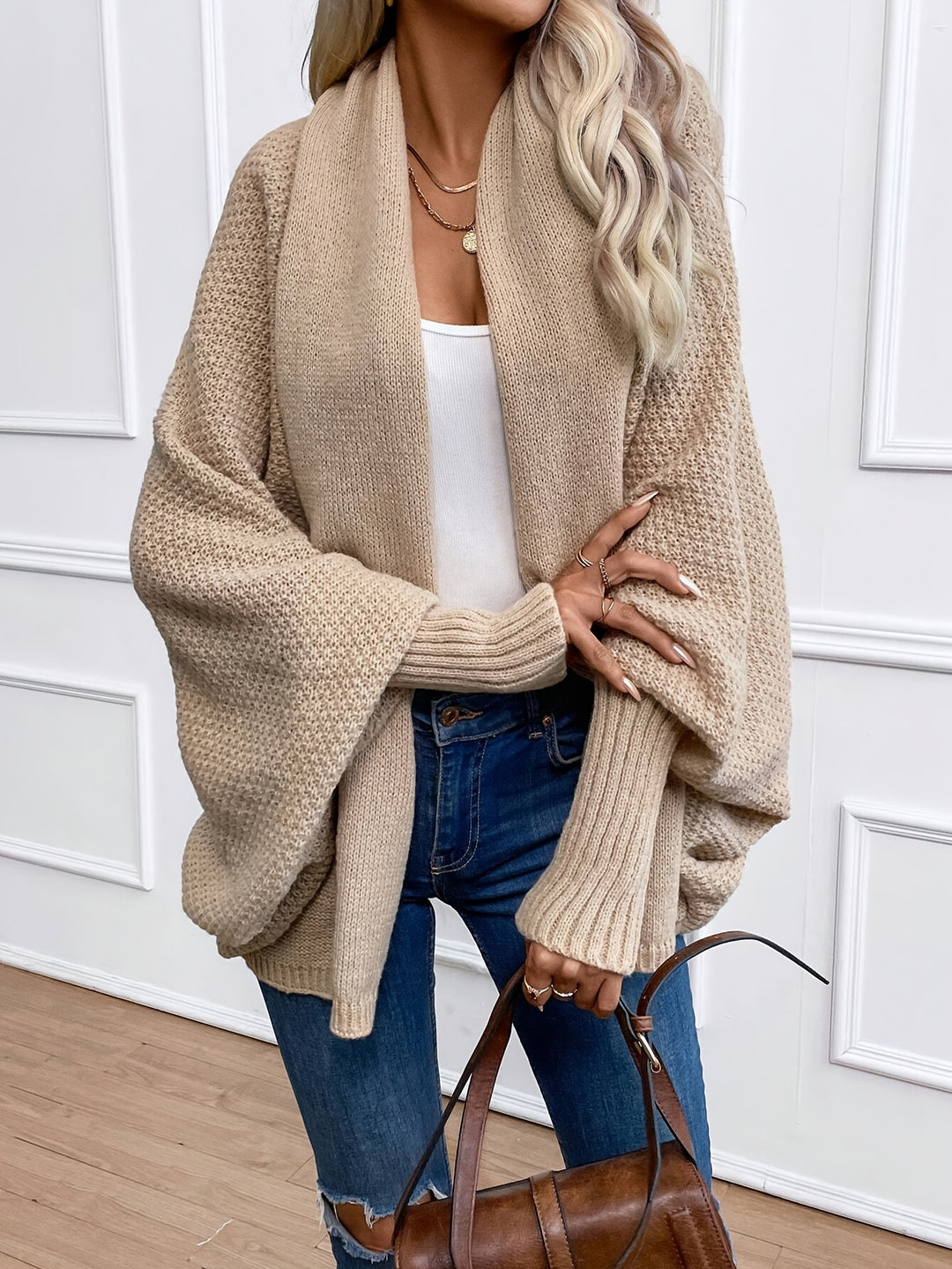 Eloise | Relaxed Batwing Open-Front Cardigan