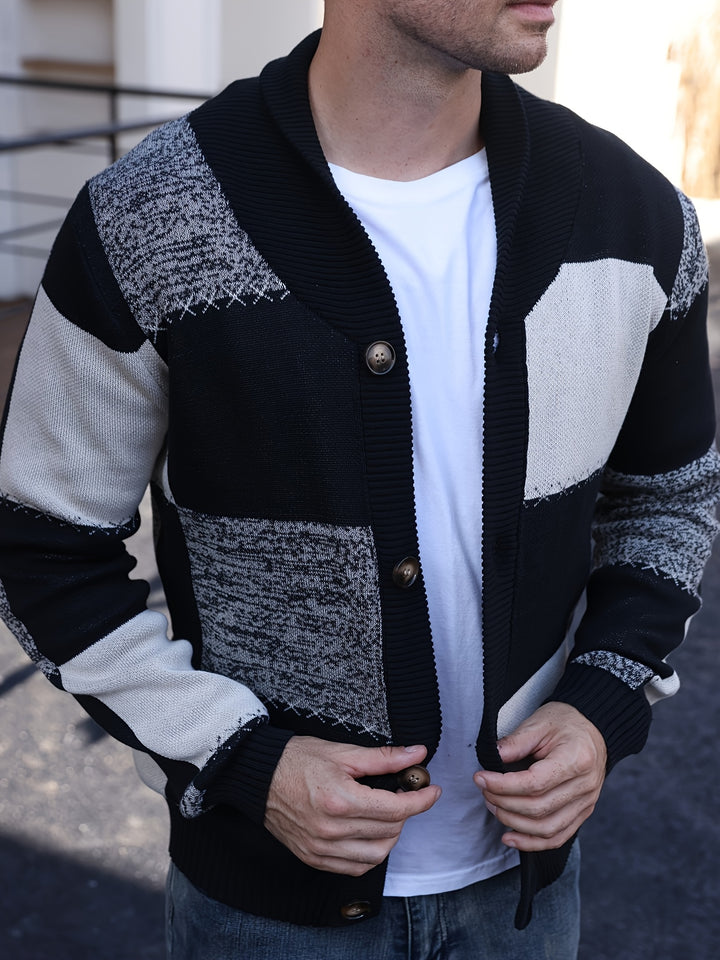 Callahan | Colour-Blocked Button-Up Cardigan