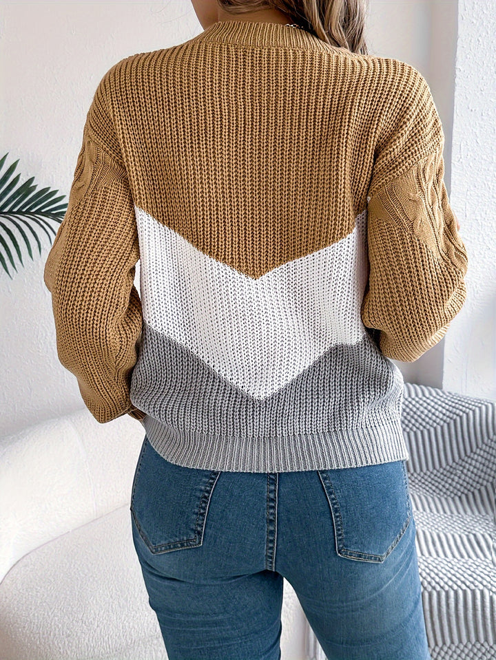 Noreen | Colour-Block Knit Sweater