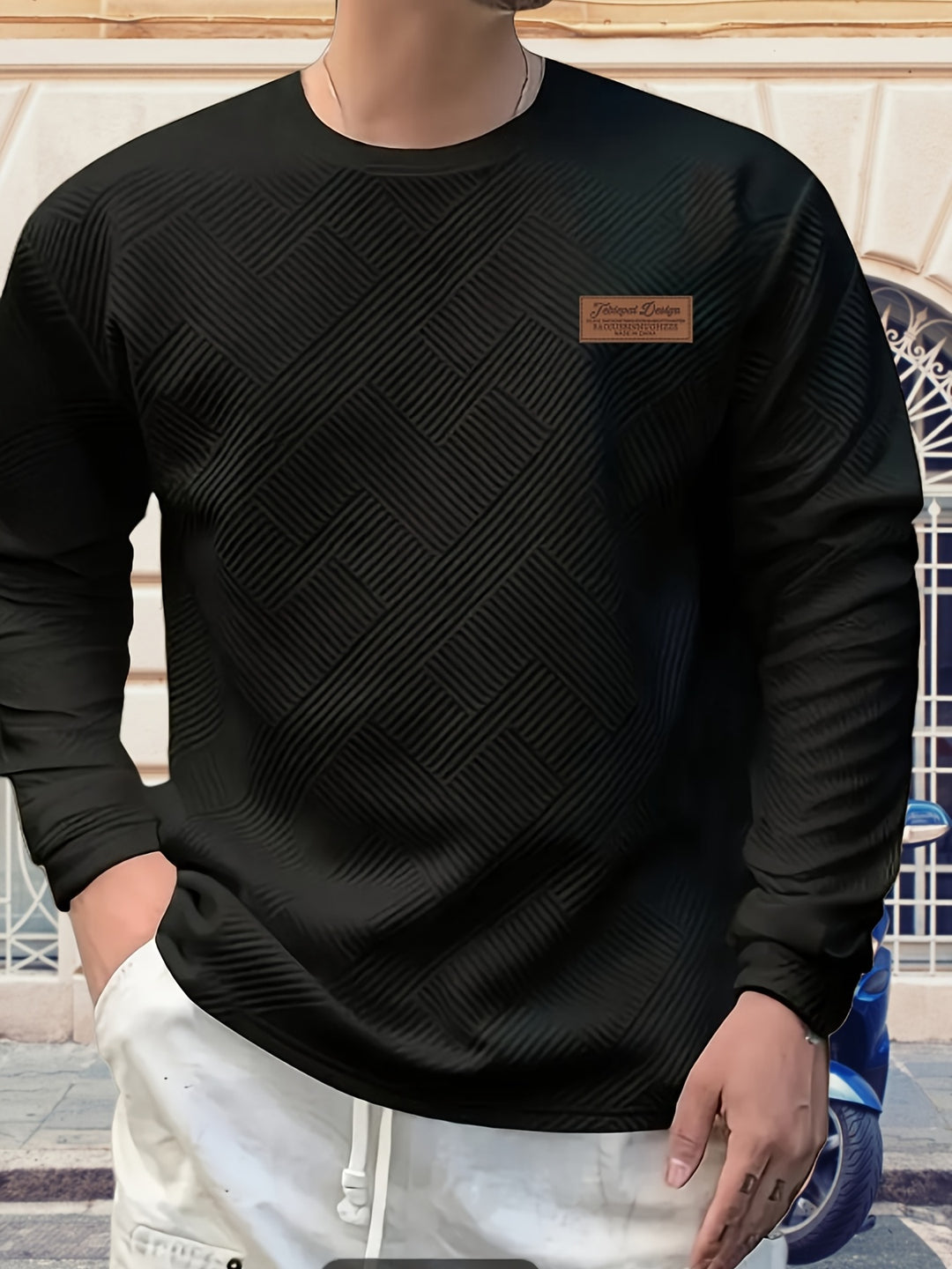 Camden | Textured Crew Neck Sweatshirt