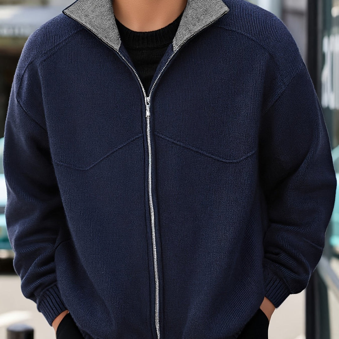 Winslow | Zip-Up Stand-Collar Cardigan