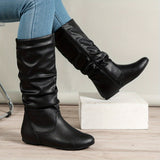Lydia | Slouch Mid-Calf Flat Boots