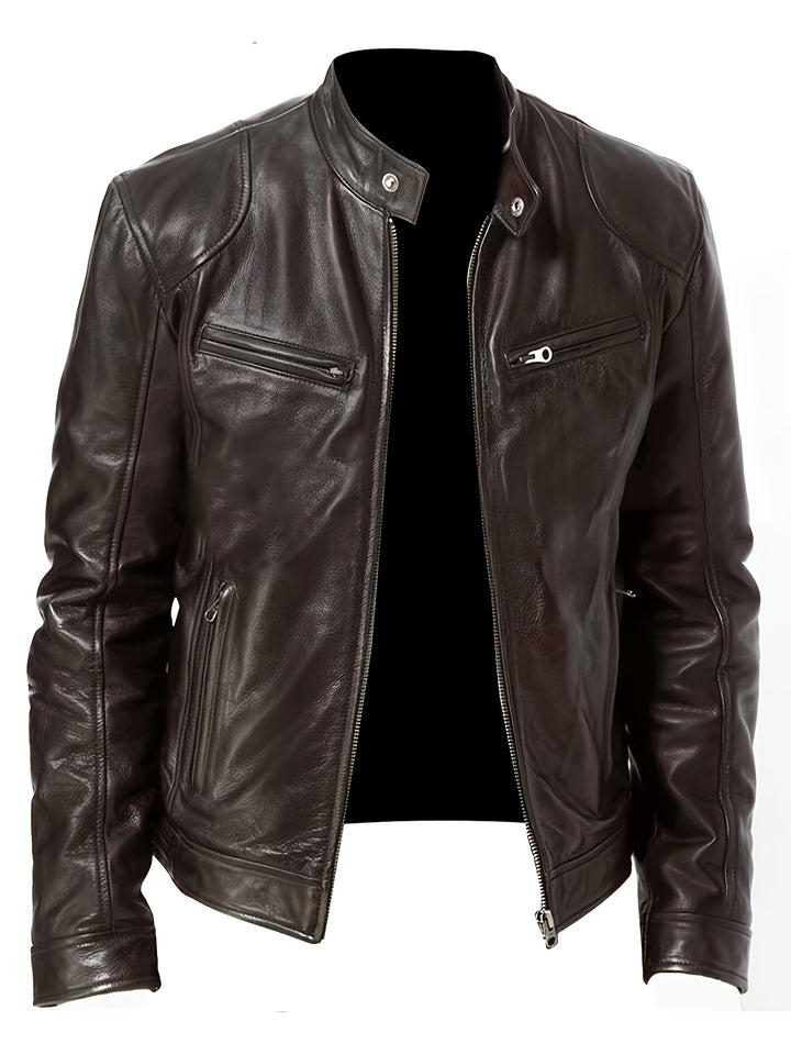 Blake | Classic Stand-Collar Moto Jacket