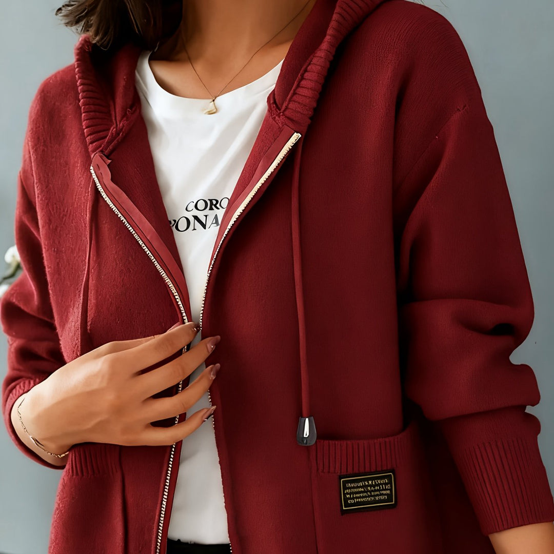 Gemma | Cosy Zip-Up Hooded Cardigan