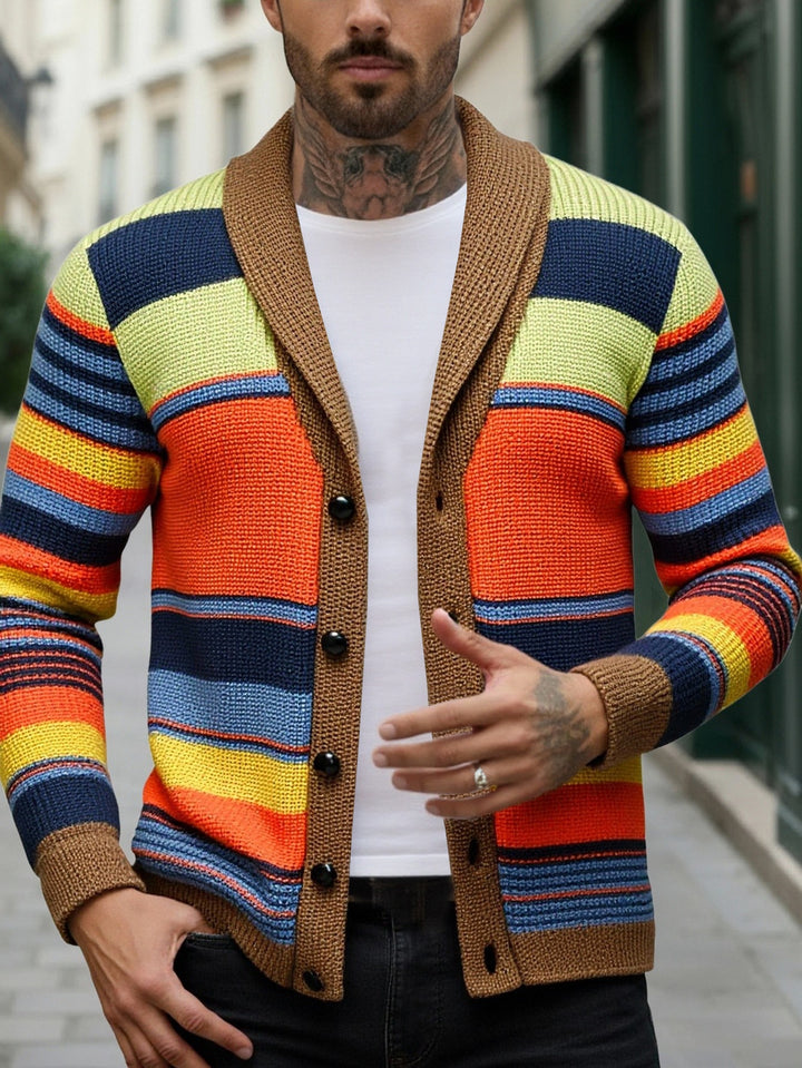 Rafferty | Shawl Collar Striped Cardigan