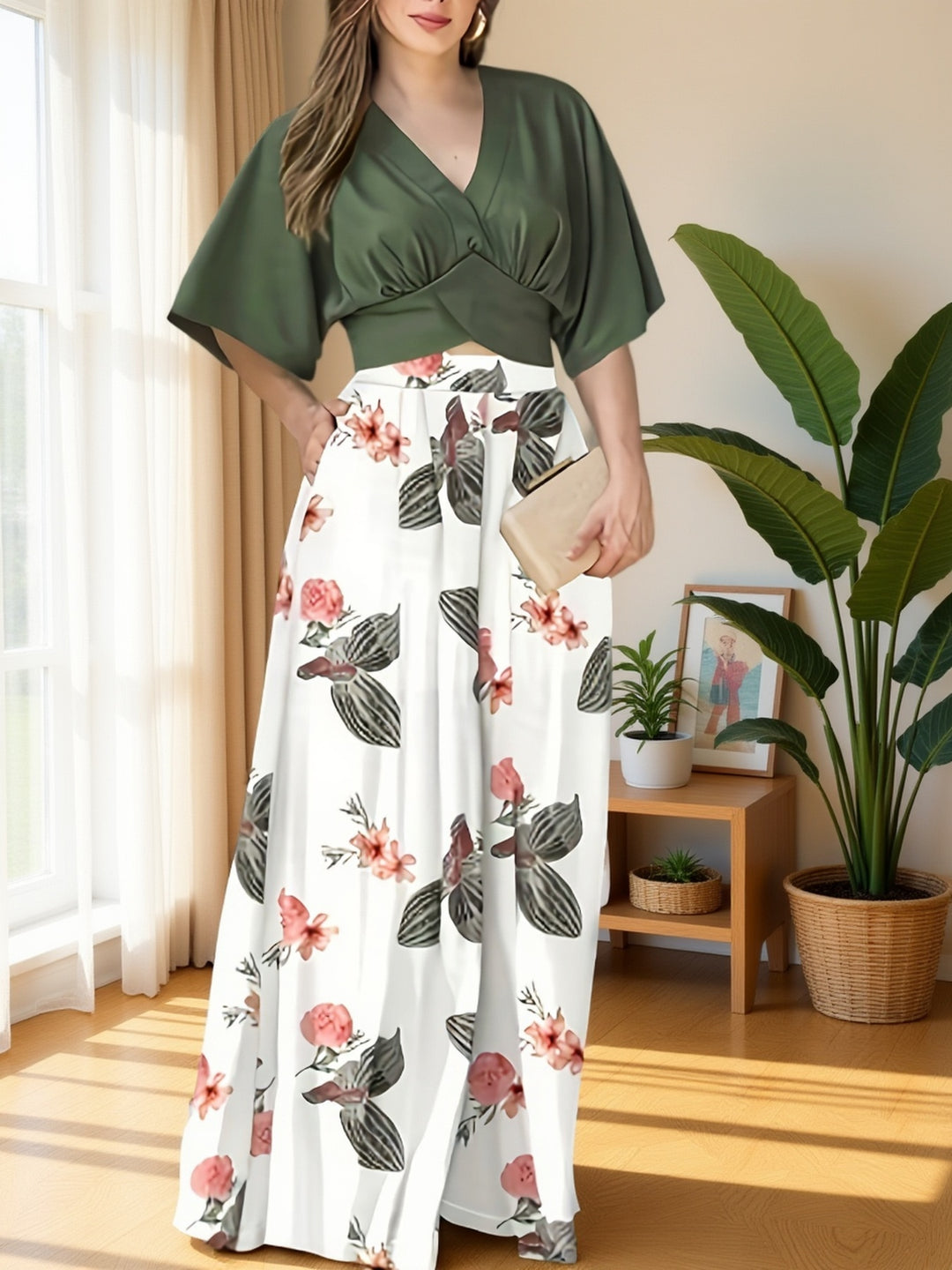 Marlena | Elegant Floral Two-Piece Set
