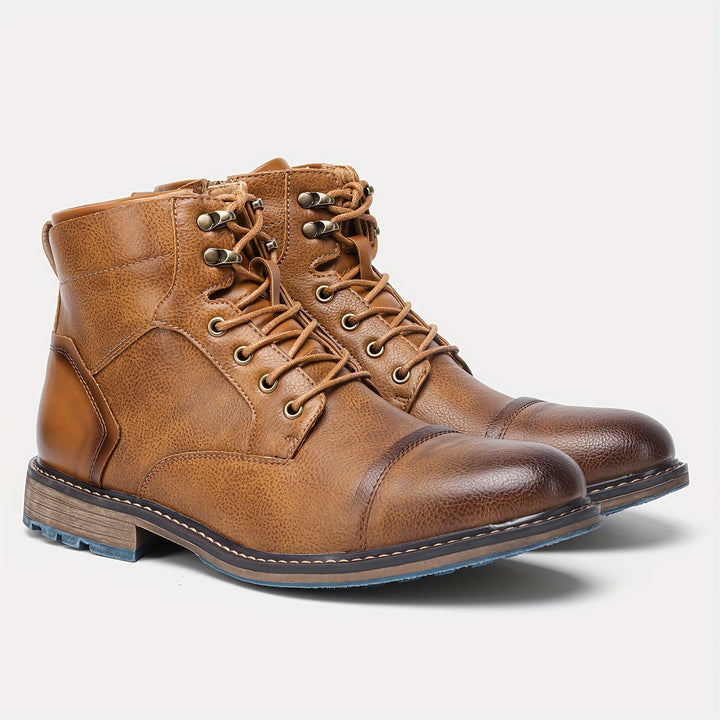 Wallace | Cap-Toe Lace-Up Boots